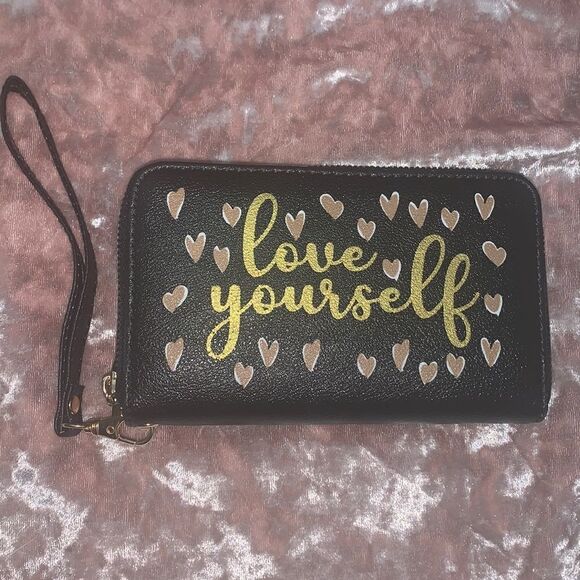 Love Yourself Wristlet Wallet - Picture 1 of 6